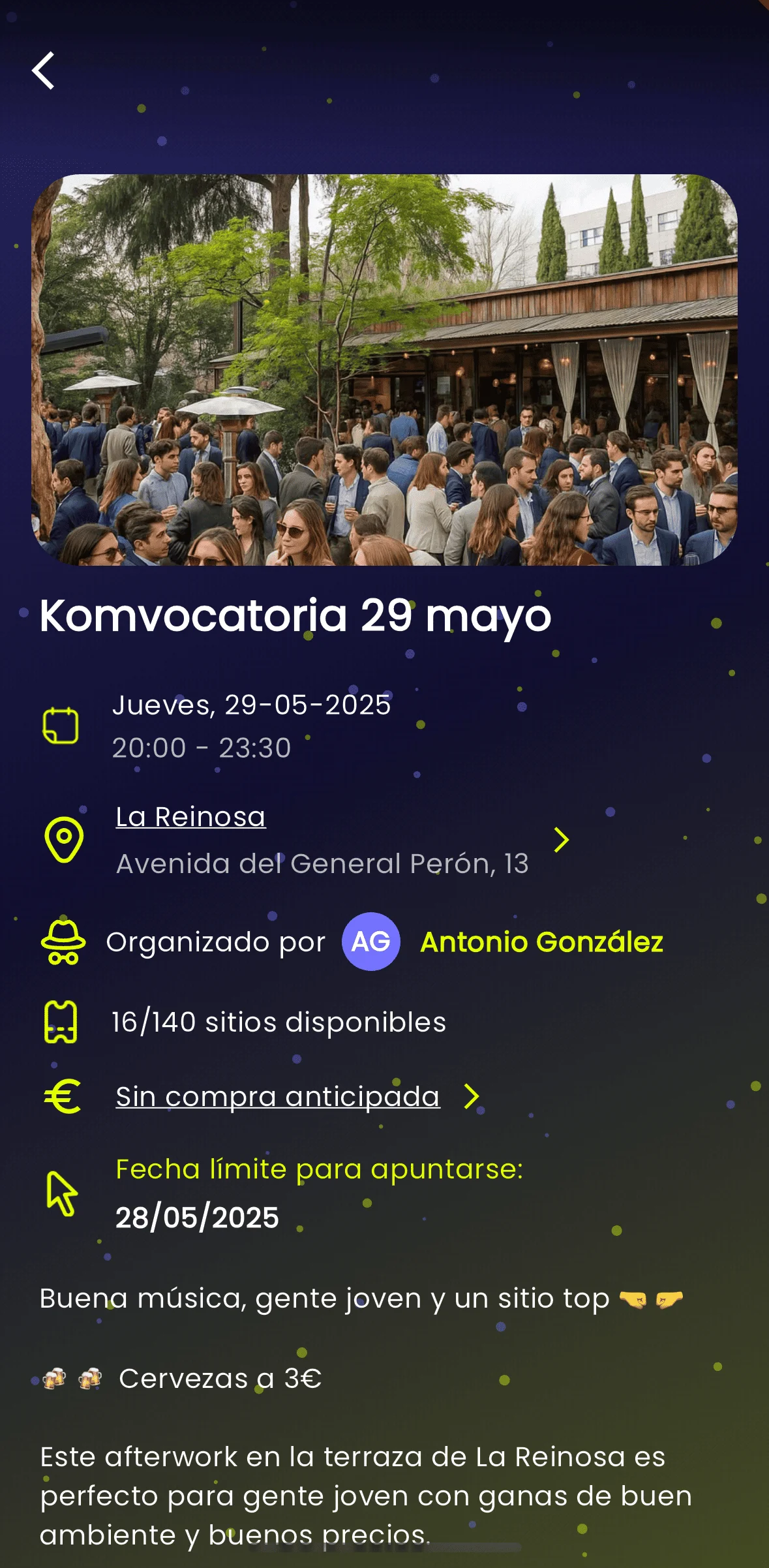 Gestión de invitados